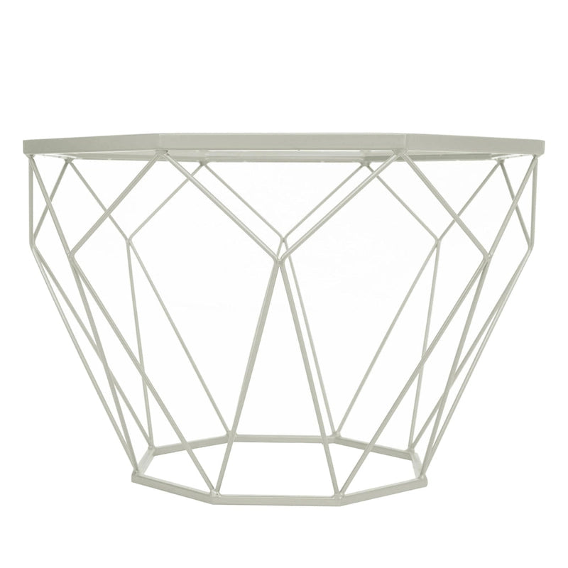 Modern Octagon Coffee Table - 21.5 Tempered Glass Top, Gold Geometric Metal Base, Multi-Use - Image 16