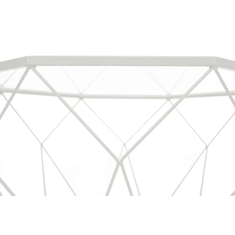 Modern Octagon Coffee Table - 21.5 Tempered Glass Top, Gold Geometric Metal Base, Multi-Use - Image 17