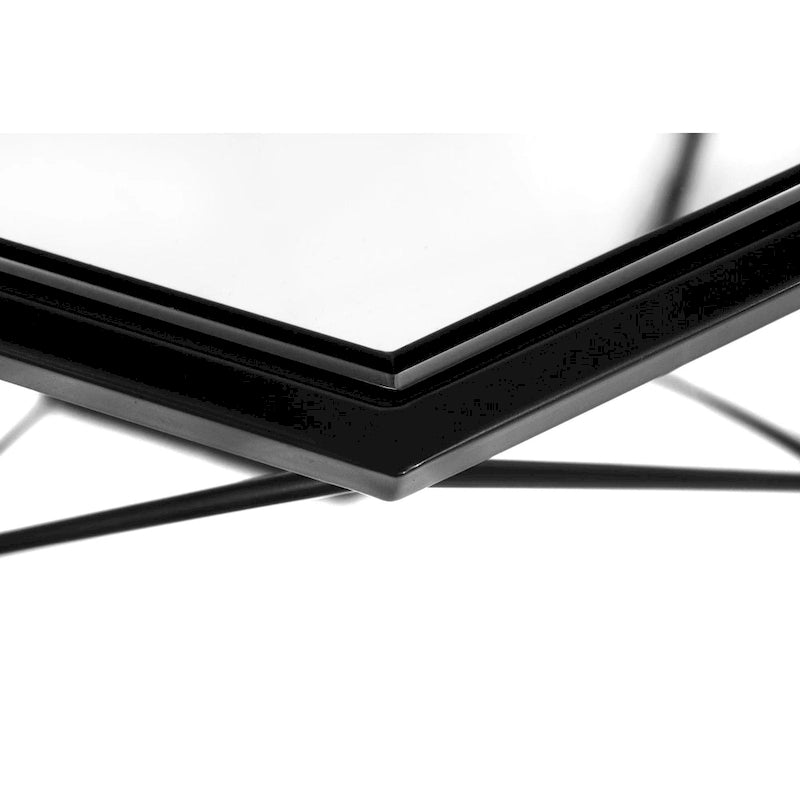 Modern Octagon Coffee Table - 21.5 Tempered Glass Top, Gold Geometric Metal Base, Multi-Use - Image 36