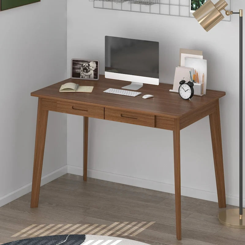 Wood Desk - 39.4W, Multi-Functional, Rounded Corners, Optional Drawers, Easy Assembly - Image 27